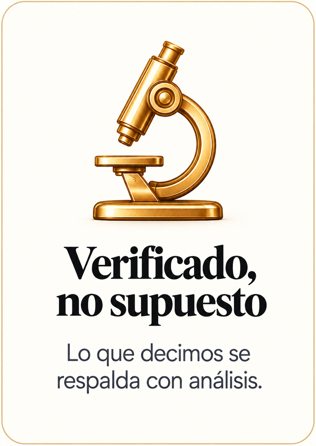Analizado en laboratorio